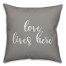 Love Lives Here 16x16 Spun Poly Pillow Cover