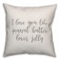 I Love You Like Peanut Butter Loves Jelly 16x16 Spun Poly Pillow Cover