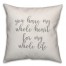 You Have My Whole Heart For My Whole Life 16x16 Spun Poly Pillow Cover