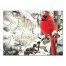 Season's Greetings Winter Cardinal 12x16 Canvas Wall Art