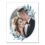 Teal Wreath Frame 11x14 Personalized Canvas Wall Art