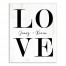 Simple Love Typography 16x20 Personalized Canvas Wall Art