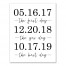 Important Dates 16x20 Personalized Canvas Wall Art