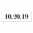 Simple Date Typography 12x36 Personalized Canvas Wall Art