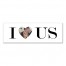 I Heart Us 12x36 Personalized Canvas Wall Art