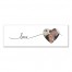 Script Love Heart 12x36 Personalized Canvas Wall Art