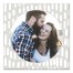 Beige Dot Pattern Frame 16x16 Personalized Canvas Wall Art