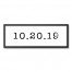 Distressed Date Typography 12x36 Personalized Black Framed Canvas