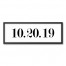 Simple Date Typography 12x36 Personalized Black Framed Canvas