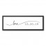 Simple Love Script 12x36 Personalized Black Framed Canvas