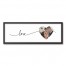 Script Love Heart 12x36 Personalized Black Framed Canvas