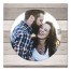 Gray Shiplap Frame 12x12 Personalized Canvas Wall Art