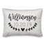 Simple Heart Wreath 14x20 Personalized Spun Poly Pillow