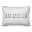 Simple Date Typography 14x20 Personalized Spun Poly Pillow
