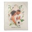 Diamond Floral Frame 50x60 Personalized Coral Fleece Blanket