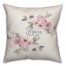 Light Watercolor Florals 18x18 Personalized Spun Poly Pillow