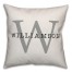 Simple Monogram Typography 18x18 Personalized Spun Poly Pillow