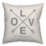 Love Arrows 18x18 Personalized Spun Poly Pillow
