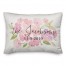 Pink Floral Design 14x20 Personalized Spun Poly Pillow