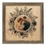 Black Floral Wreath Frame 12x12 Personalized Framed Wood Print