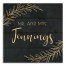 Navy Watercolor Laurels 14x14 Personalized Pallet Wood Art