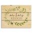 Watercolor Greenery Wreath 14x10.5 Personalized Pallet Wood Art