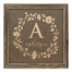 Simple Gray Monogram 12x12 Personalized Framed Wood Print