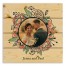 Colorful Floral Wreath Frame 14x14 Personalized Pallet Wood Art
