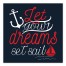 Let Your Dreams Set Sail 16x16 Canvas Wall Art