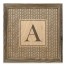 Gray Petal Pattern Monogram - A 12x12 Framed Wood Print