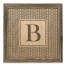 Gray Petal Pattern Monogram - B 12x12 Framed Wood Print