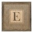 Gray Petal Pattern Monogram - E 12x12 Framed Wood Print