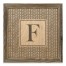 Gray Petal Pattern Monogram - F 12x12 Framed Wood Print