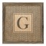Gray Petal Pattern Monogram - G 12x12 Framed Wood Print