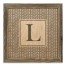 Gray Petal Pattern Monogram - L 12x12 Framed Wood Print