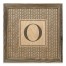 Gray Petal Pattern Monogram - O 12x12 Framed Wood Print