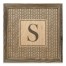 Gray Petal Pattern Monogram - S 12x12 Framed Wood Print