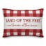 Land of the Free and Home of the Brave Buffalo Check 14x20 Spun Poly Pillow