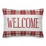 Red Plaid Welcome 14x20 Spun Poly Pillow