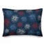 Fireworks Pattern on Blue 14x20 Spun Poly Pillow