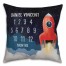 Blast Off Rocket 18x18 Personalized Spun Poly Pillow