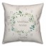 Soft Leaf Wreath 18x18 Personalized Spun Poly Pillow