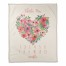 Floral Heart 50x60 Personalized Coral Fleece Blanket