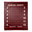 Red and Black Buffalo Check 50x60 Personalized Coral Fleece Blanket