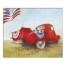 Red Truck American Flag 20x24 Canvas Wall Art