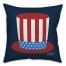 Patriotic Top Hat 18x18 Spun Poly Pillow