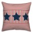 Stars and Ticking Stripes 18x18 Spun Poly Pillow
