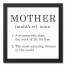 Mother Definition 12x12 Black Framed Canvas