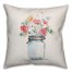 Mason Jar Bouquet 18x18 Spun Poly Pillow