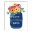 Love Grows Here Wildflower Mason Jar 11x14 Canvas Wall Art